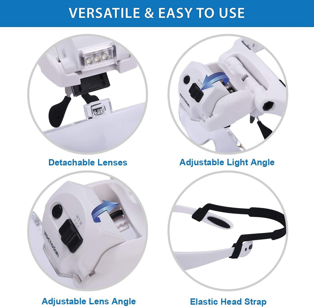Rechargable LED Head Magnifier - Fly Tying Accessories - Fly Fish Food