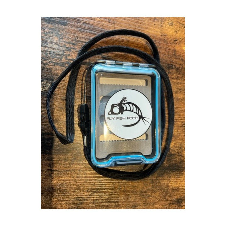 FLY FISH FOOD LOGO FLY BOX, CLEAR SINGLE SIDED - SMALL W/ LANYARD, DRY FLY FOAM - Fly Boxes - Fly Fish Food