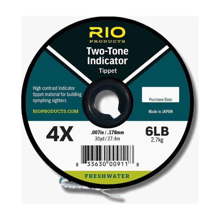 RIO Two - Tone Indicator Tippet - Black/White - Tippet, Leader &amp; Accessories - Fly Fish Food