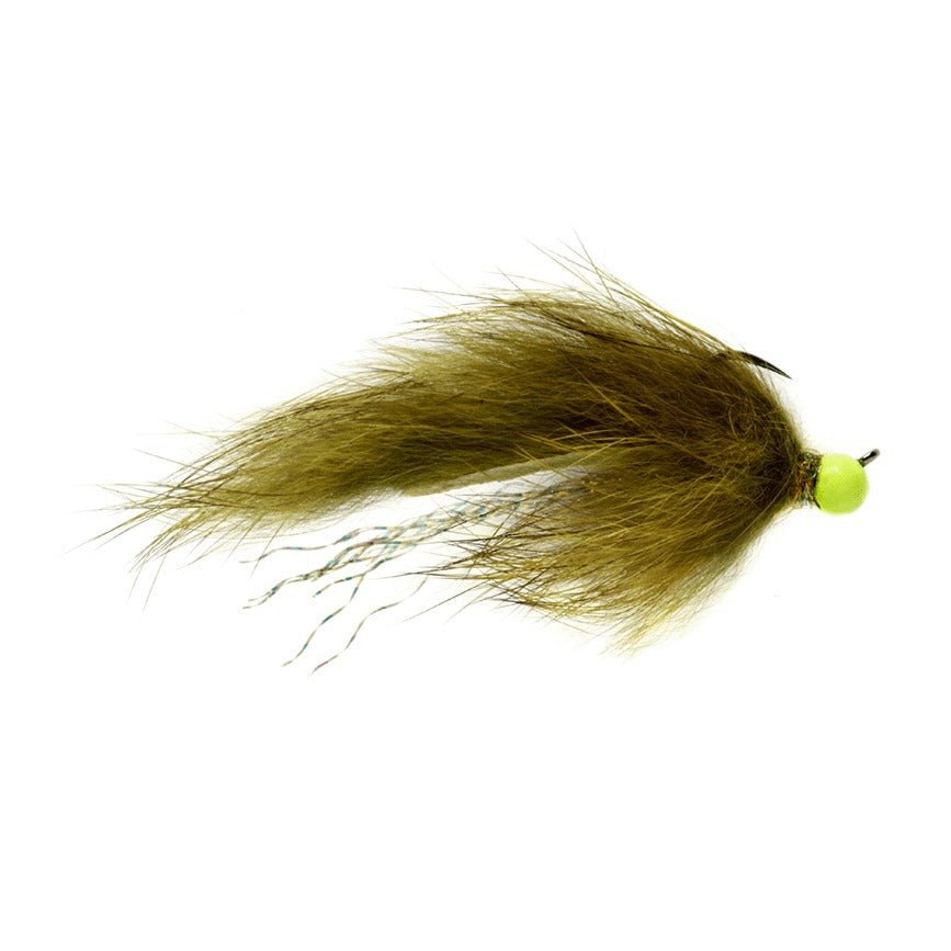 Tactical Hot Head Jig Zonker Olive Barbless - Flies - Fly Fish Food