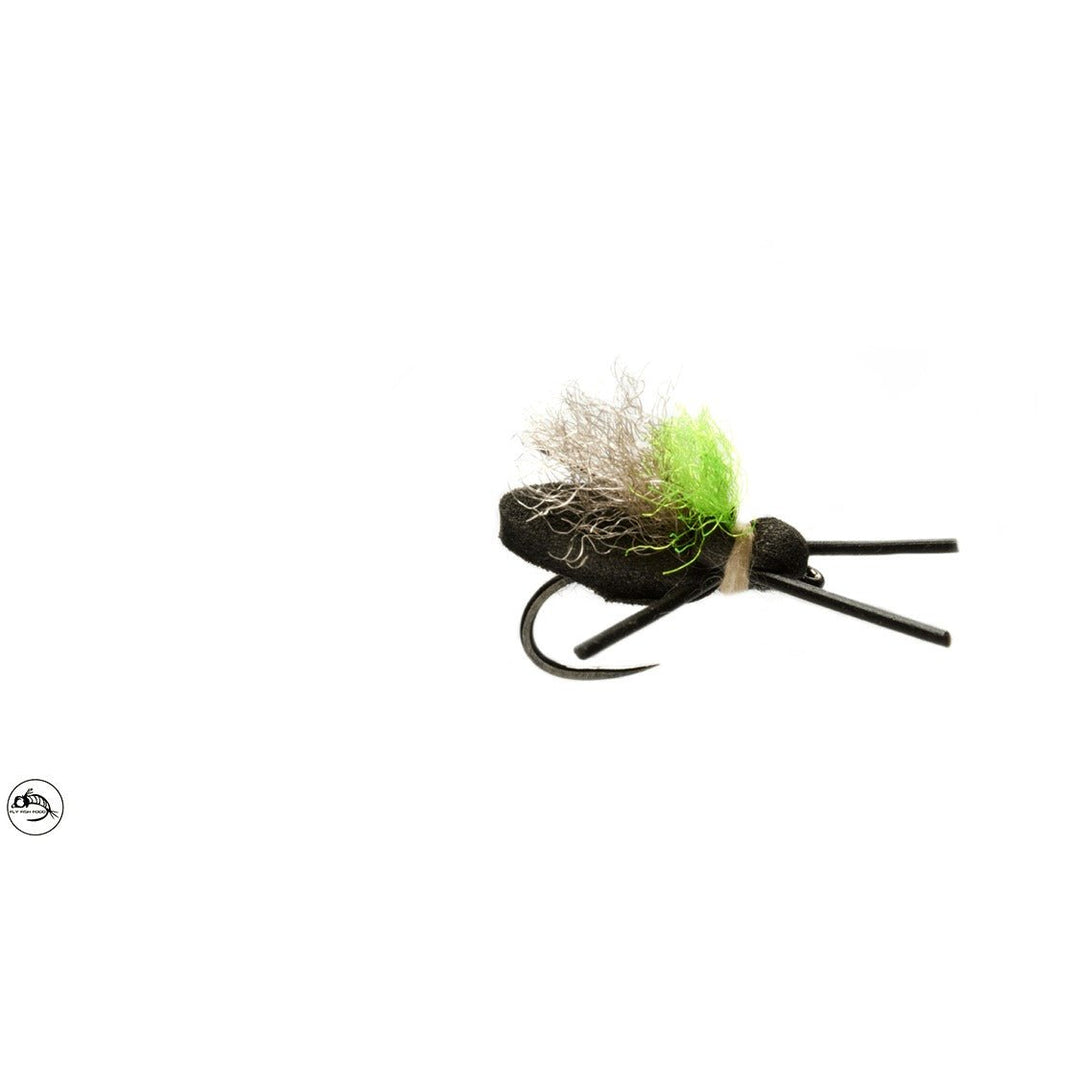 Mini Flopper Black Barbless Size 12 - Flies - Fly Fish Food