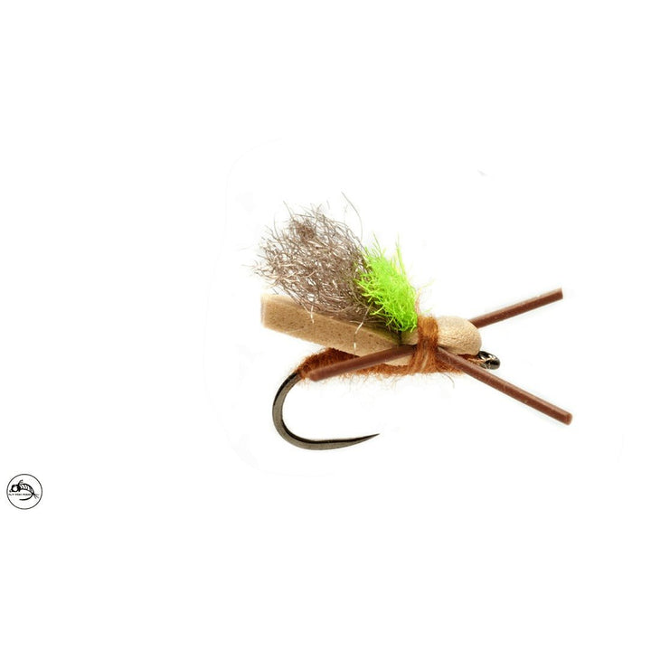 Mini Flopper Tan Barbless Size 12 - Flies - Fly Fish Food