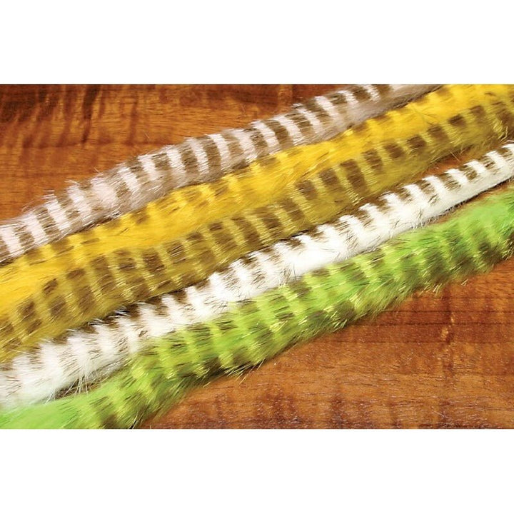 Olive Barred Rabbit Strips - Hair &amp; Fur - Fly Fish Food