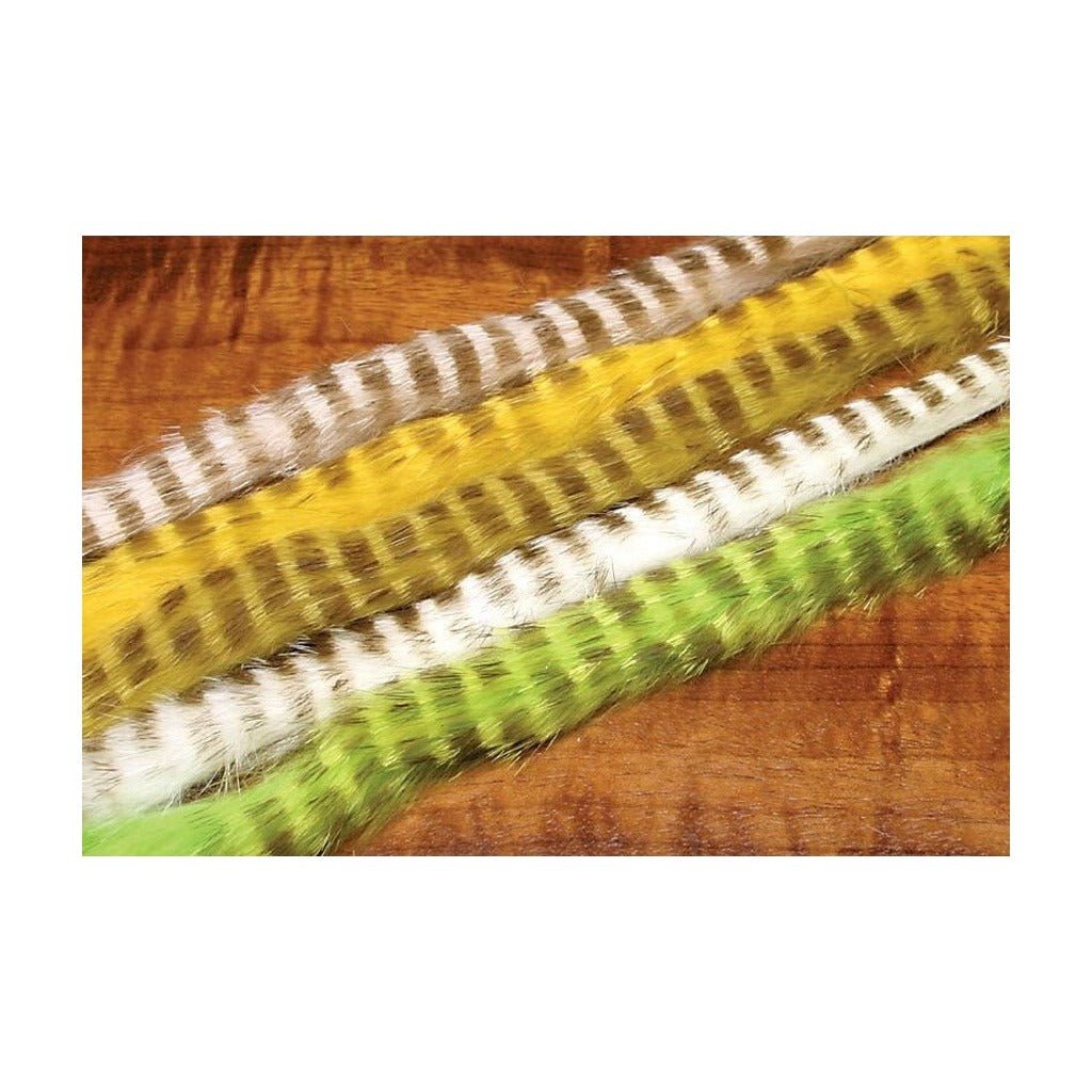 Olive Barred Rabbit Strips - Hair &amp; Fur - Fly Fish Food