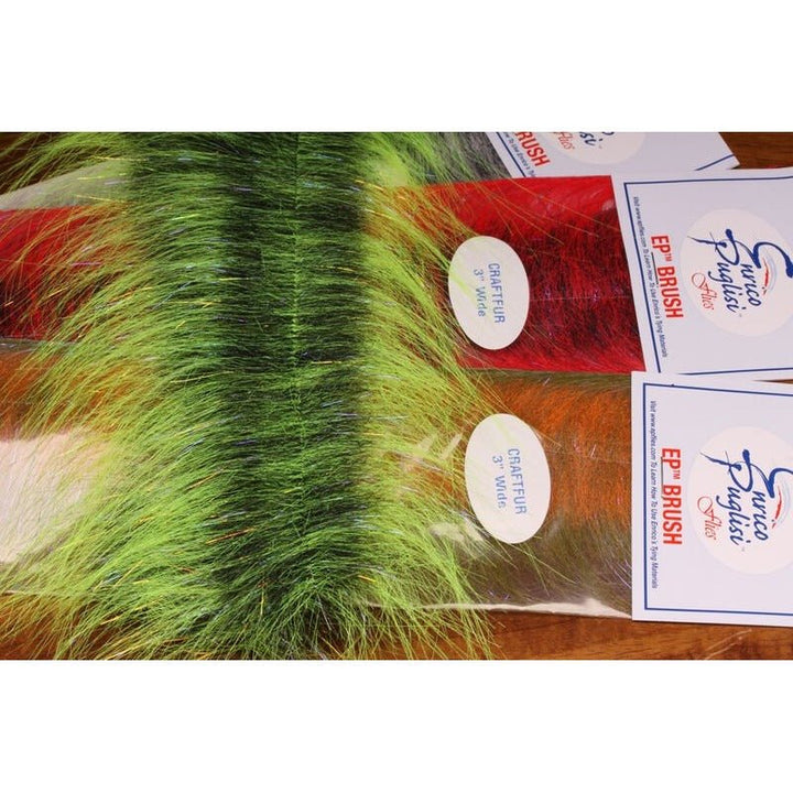 EP Craft Fur Brush - 3" - Synthetic Fibers &amp; Flash - Fly Fish Food