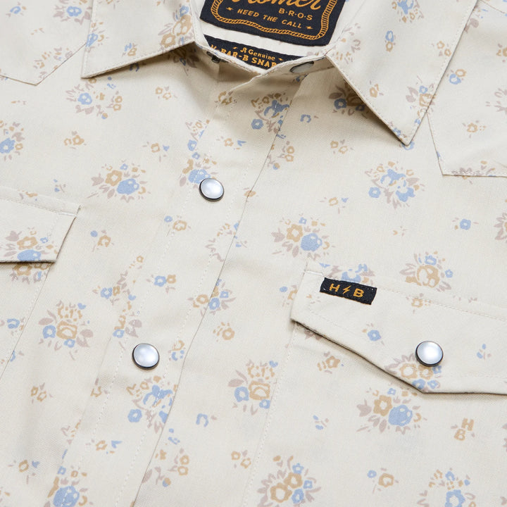 H Bar B Snapshirt - Bouquets:Beige