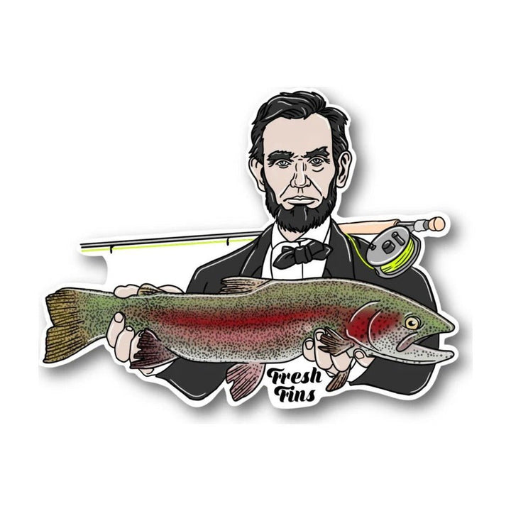 Honest Abe Sticker - Stickers - Fly Fish Food