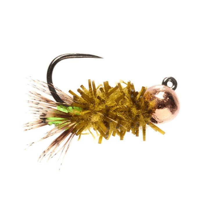 Chewing Gum Cased Caddis Chartreuse Barbless - Flies - Fly Fish Food