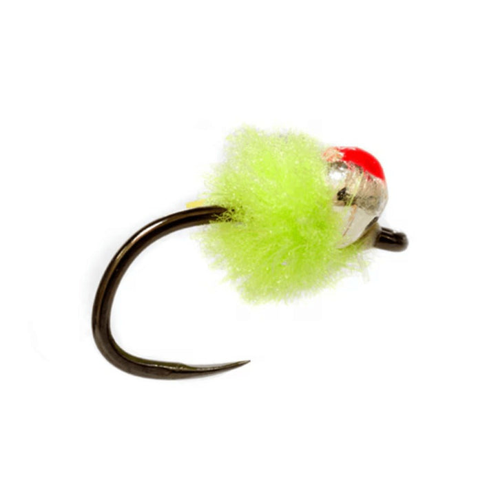Crostons Tungsten Mini Egg - Cucumber Barbless (Red Dot) - Flies - Fly Fish Food