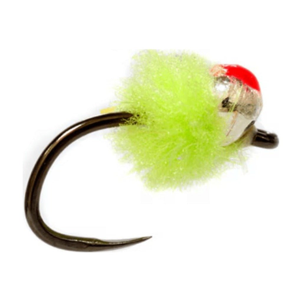 Crostons Tungsten Mini Egg - Cucumber Barbless (Red Dot) - Flies - Fly Fish Food