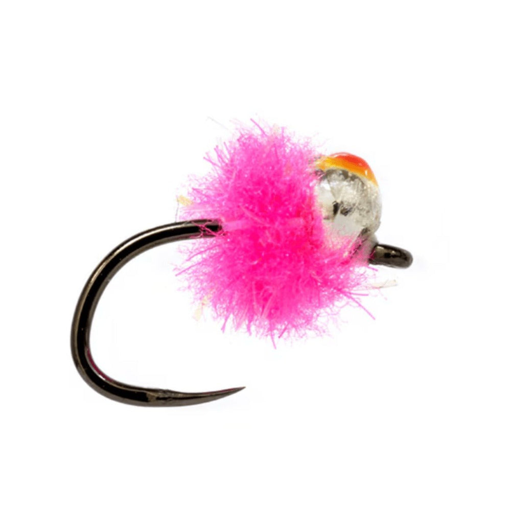 Crostons Tungsten Mini Egg - Fl. Hot Pink Barbless (Red Dot) - Flies - Fly Fish Food