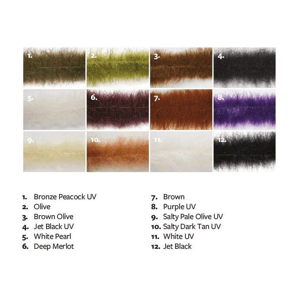 Fulling Mill Voodoo Brush Medium - Synthetic Fibers &amp; Flash - Fly Fish Food