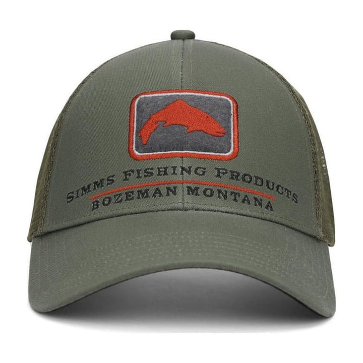 Simms Trout Icon Trucker Hat - Smokey Olive - Hats - Fly Fish Food
