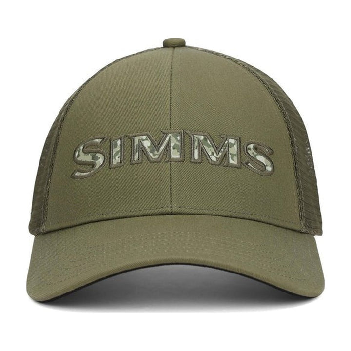 Simms Single Haul Trucker - Back Eddy Camo Fill - Loden - Hats - Fly Fish Food