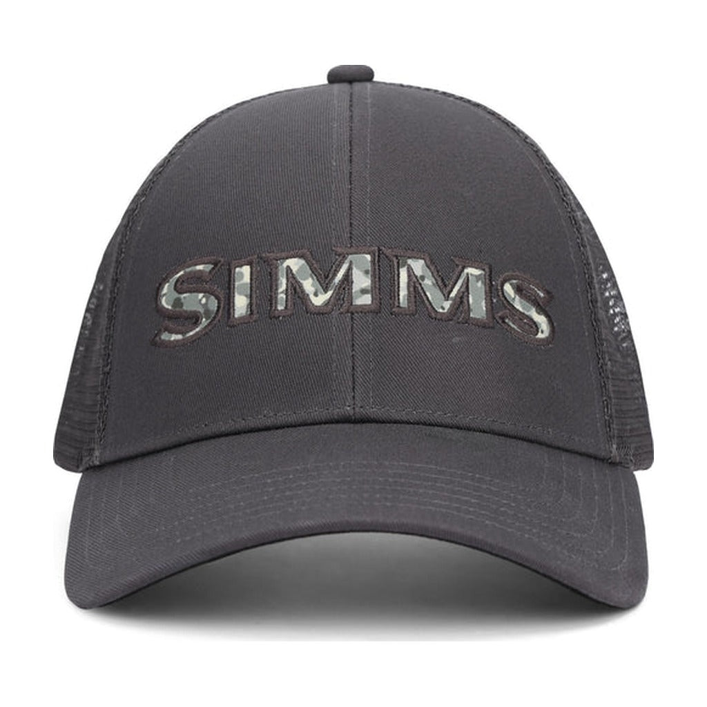 Simms Single Haul Trucker - Back Eddy Camo Fill - Slate - Hats - Fly Fish Food