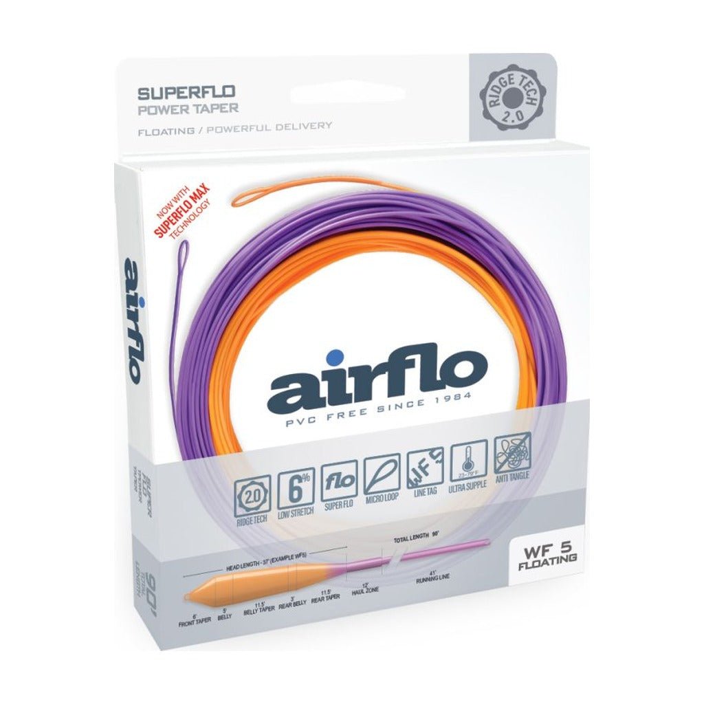 Airflo Superflo Ridge 2.0 Power Taper Fly Line - Sunburst/Purple - Fly Lines - Fly Fish Food