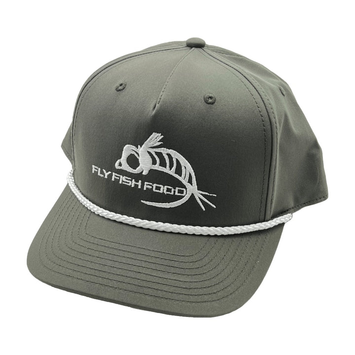 Fly Fish Food Logo Hat - Dark Olive White Rope - Hats - Fly Fish Food