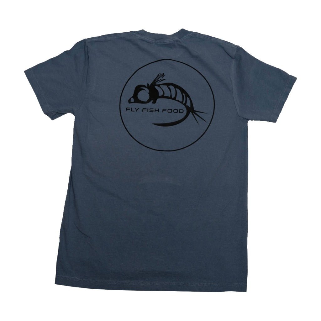Fly Fish Food Logo Tee - Blue - Apparel - Fly Fish Food