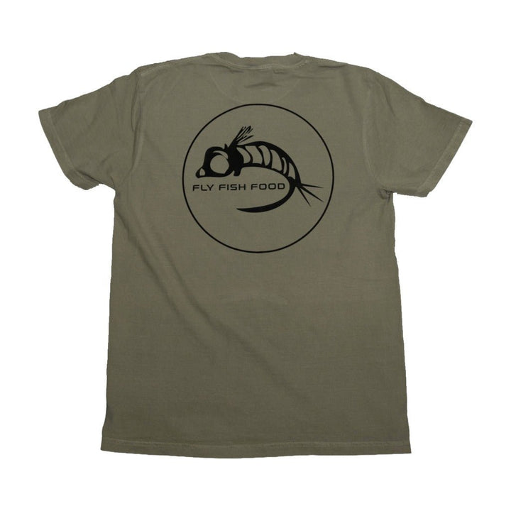 Fly Fish Food Black Logo Tee - Sage - Apparel - Fly Fish Food