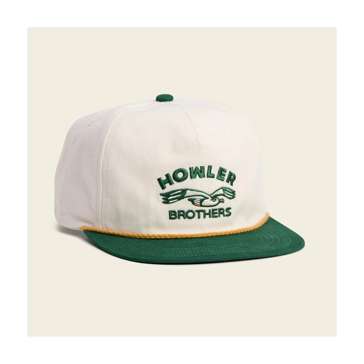 Howler Bros Unstructured Snapback Hat - Seagull: White/Green - Hats - Fly Fish Food