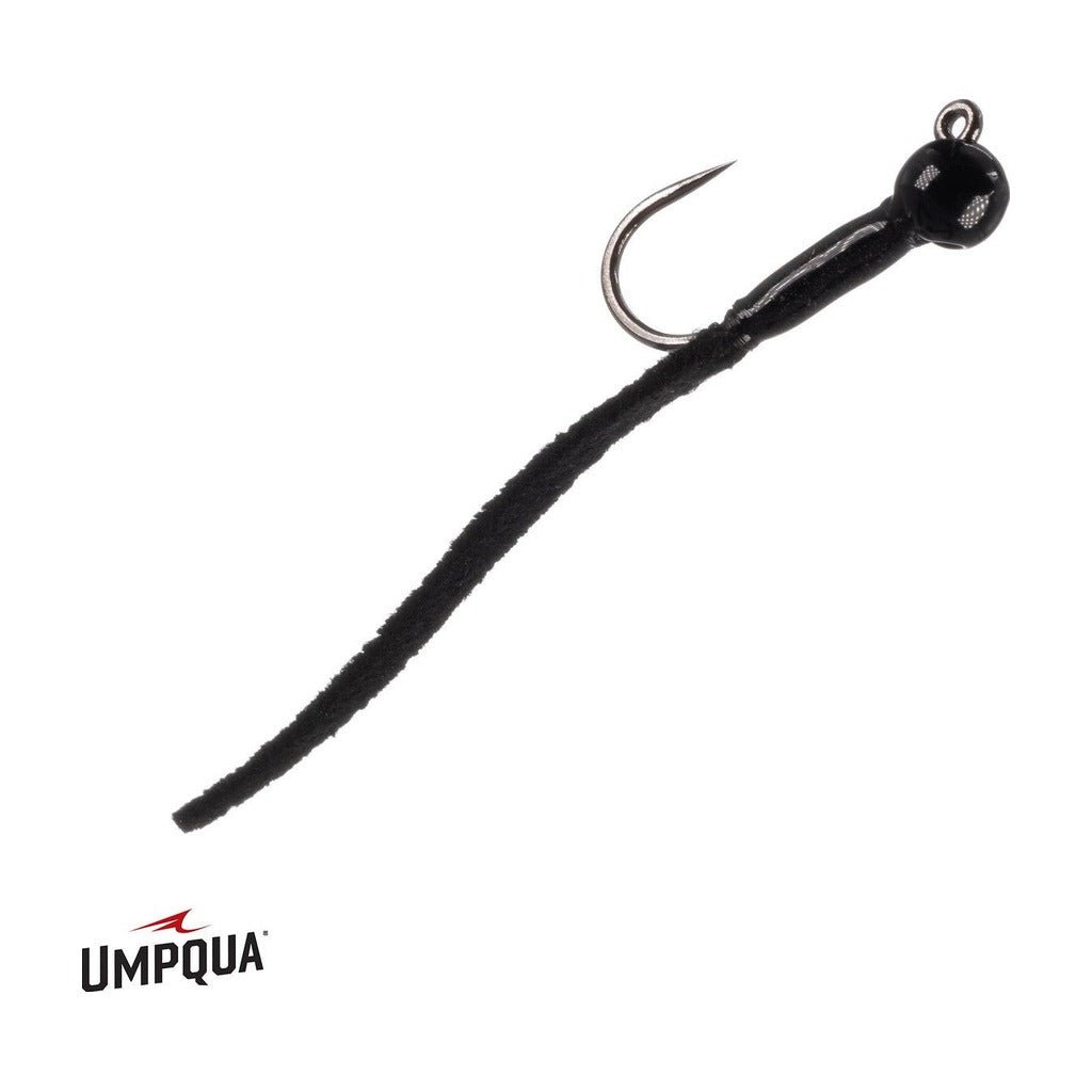 Jigged Leather Leech - Black - Flies - Fly Fish Food