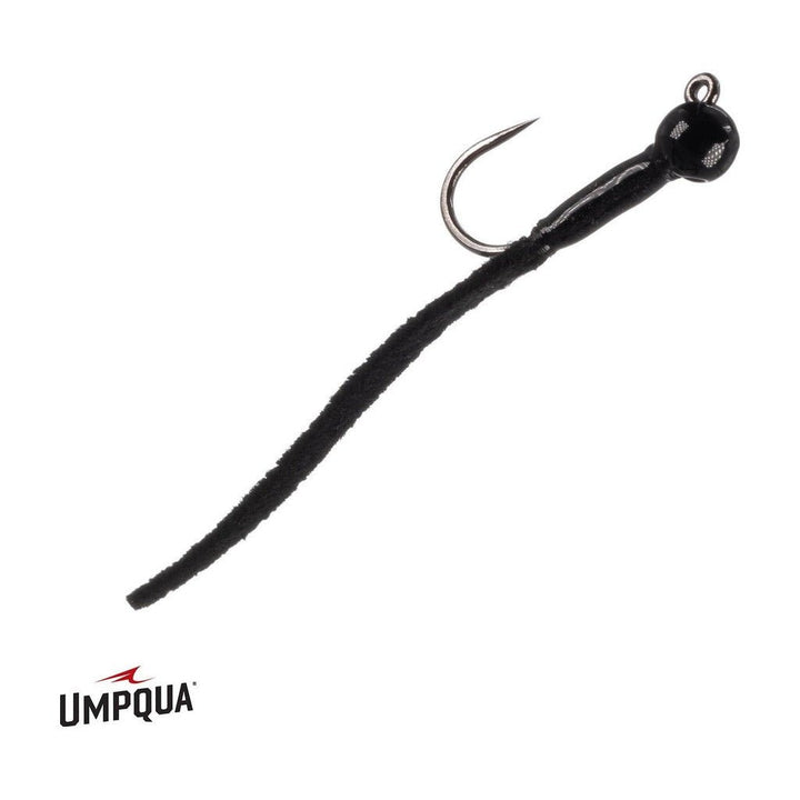 Jigged Leather Leech - Black - Flies - Fly Fish Food