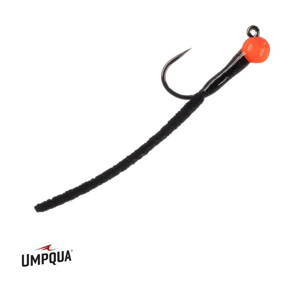 Jigged Leather Leech - Black/Orange - Flies - Fly Fish Food