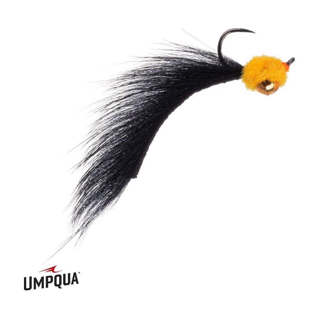 Sunny Side Leech - Black/Fl. Orange - Flies - Fly Fish Food