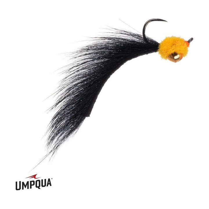 Sunny Side Leech - Black/Fl. Orange - Flies - Fly Fish Food