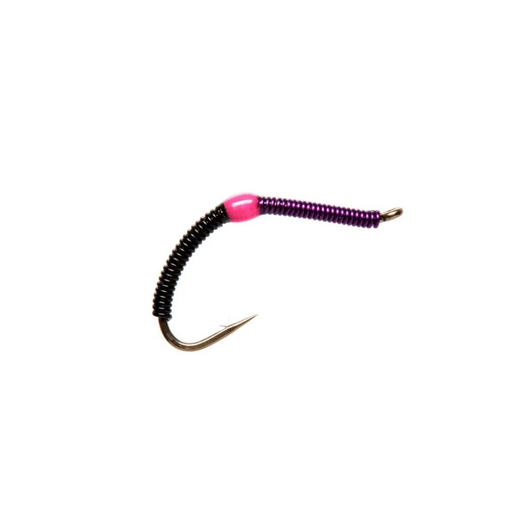 Wire Worm Black &amp; Purple - Flies - Fly Fish Food