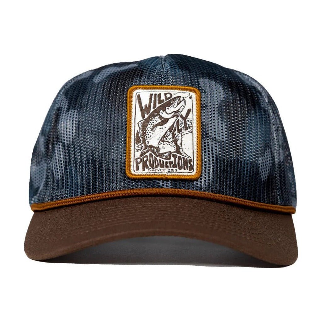 Wild Fly - Trout Badge All Mesh Hat - Camo - Hats - Fly Fish Food