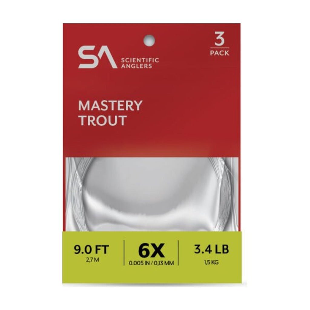 Scientific Anglers Mastery Trout Leader - 3 Pack - Tippet, Leader &amp; Accessories - Fly Fish Food