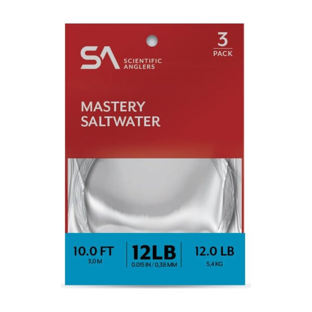 Scientific Anglers Mastery Saltwater Leader - 3 Pack - Tippet, Leader &amp; Accessories - Fly Fish Food