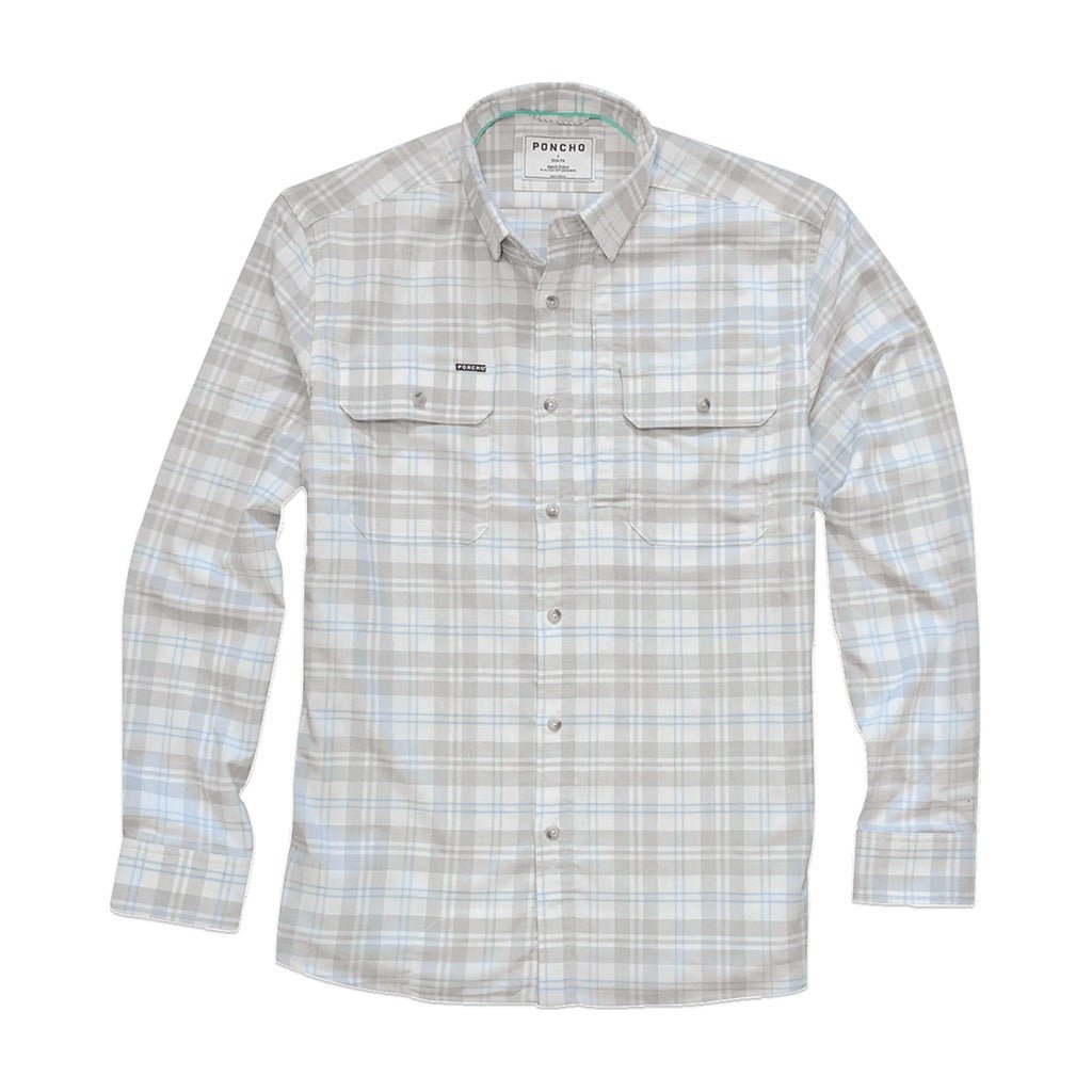 Poncho - The Snowcat White Plaid - Flannel Shirt - Apparel - Fly Fish Food