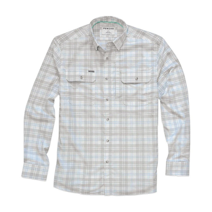 Poncho - The Snowcat White Plaid - Flannel Shirt - Apparel - Fly Fish Food