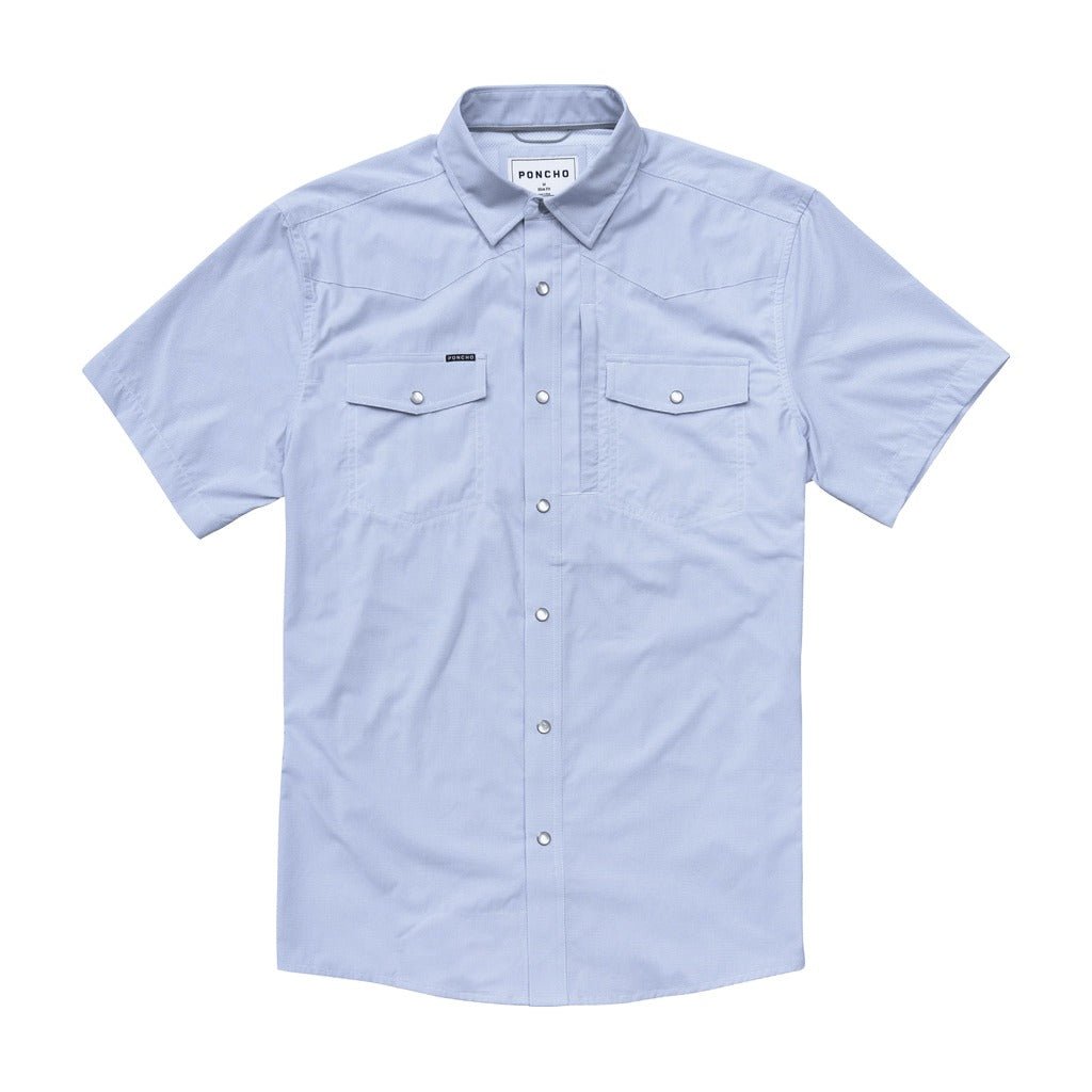 Poncho - The Padre Blue Microcheck - Western Shirt - Apparel - Fly Fish Food