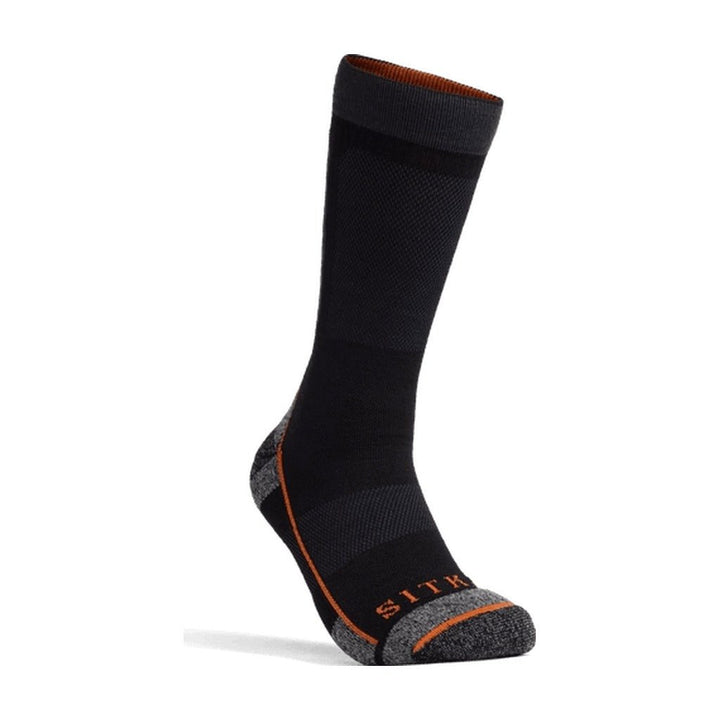 Sitka Mid - Weight Crew Sock - Sitka Black - Apparel - Fly Fish Food