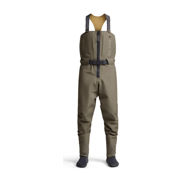 Sitka CrossCurrent Zip GTX Stockingfoot Wader - Bark Brown - Waders - Fly Fish Food