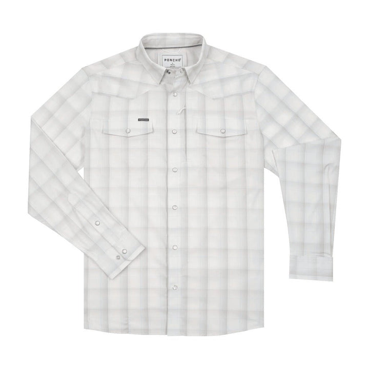 Poncho - The Kalispell - Grey Blue and Cream Plaid - Apparel - Fly Fish Food