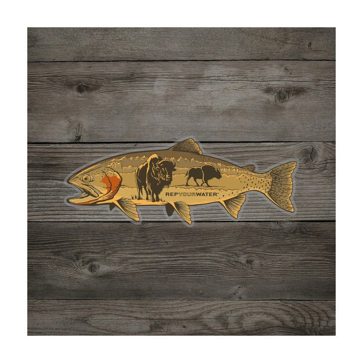 Rep Your Water - Bison Trout Sticker - Stickers - Fly Fish Food