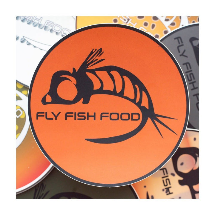 Fly Fish Food Sticker - Orange (5") - Stickers - Fly Fish Food