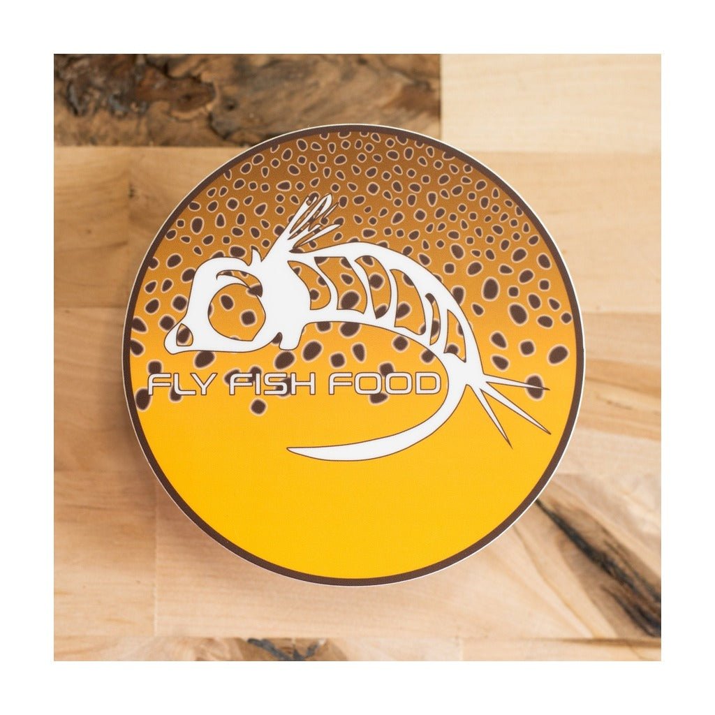 Fly Fish Food Sticker - Brown Trout (2") - Stickers - Fly Fish Food