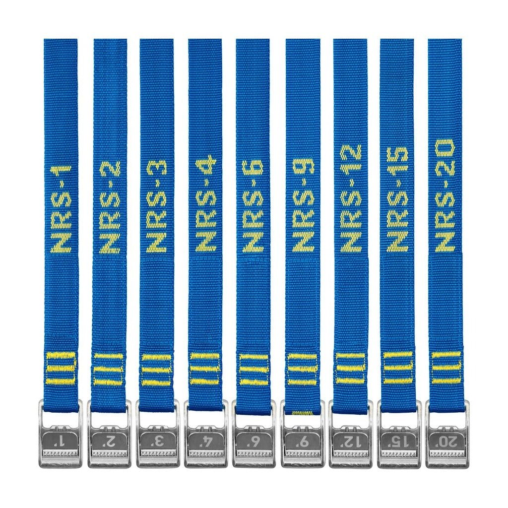 NRS 1" HD Tie - Down Straps Pair - Iconic Blue - Float Tubes &amp; Accessories - Fly Fish Food