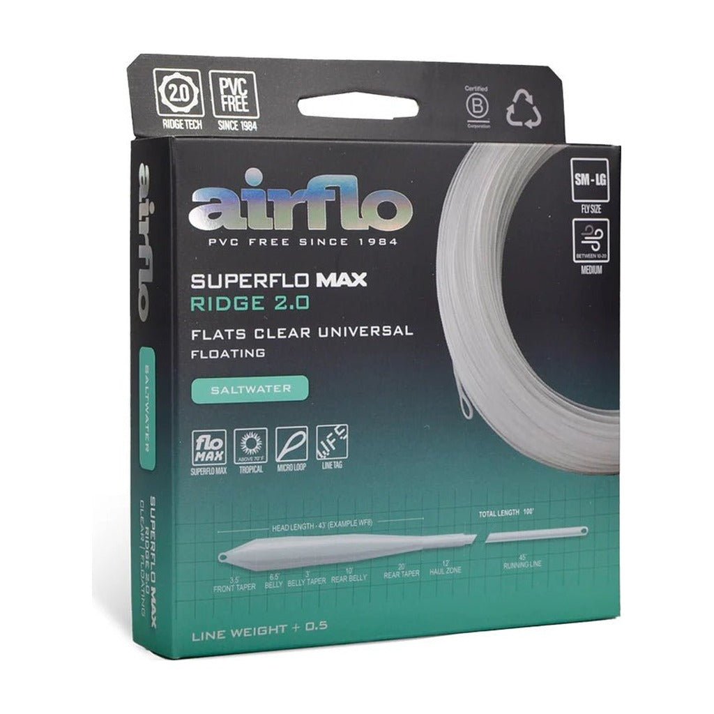 Airflo Superflo Max Ridge 2.0 - Flats Universal - Clear Floating - Fly Lines - Fly Fish Food