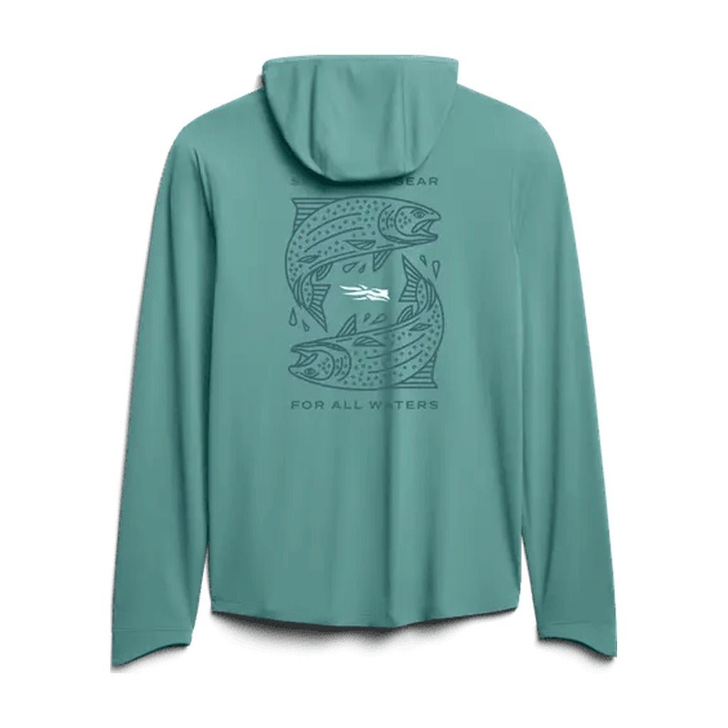 Sitka - Radiant Graphic Sun Hoodie - Aqua Trout - Apparel - Fly Fish Food