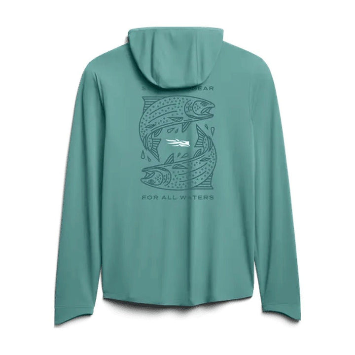 Sitka - Radiant Graphic Sun Hoodie - Aqua Trout - Apparel - Fly Fish Food