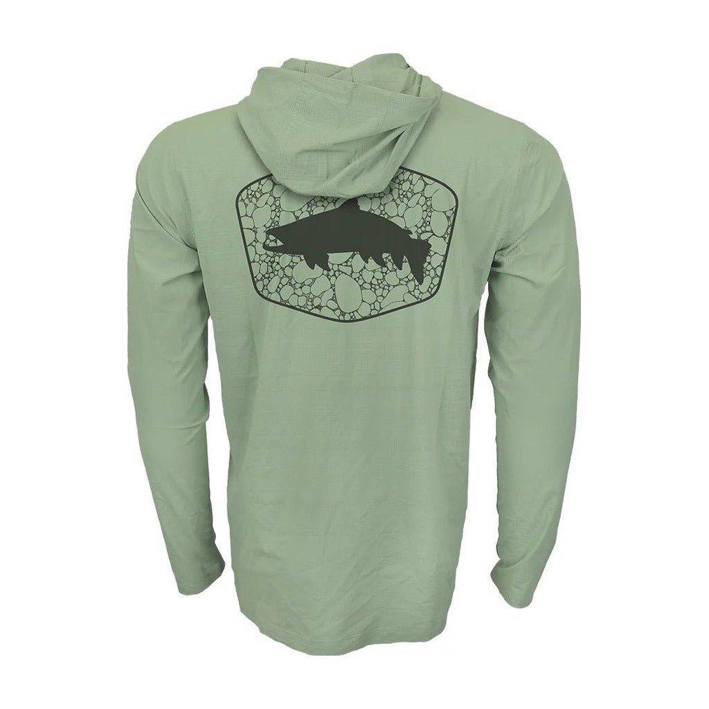 FFF Logo - RepYourWater River Rock Trout Flolite Performance Hoody - Apparel - Fly Fish Food
