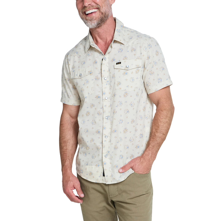 H Bar B Snapshirt - Bouquets:Beige