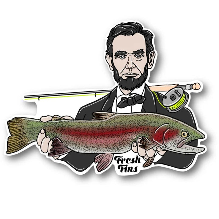 Honest Abe Sticker - Stickers - Fly Fish Food