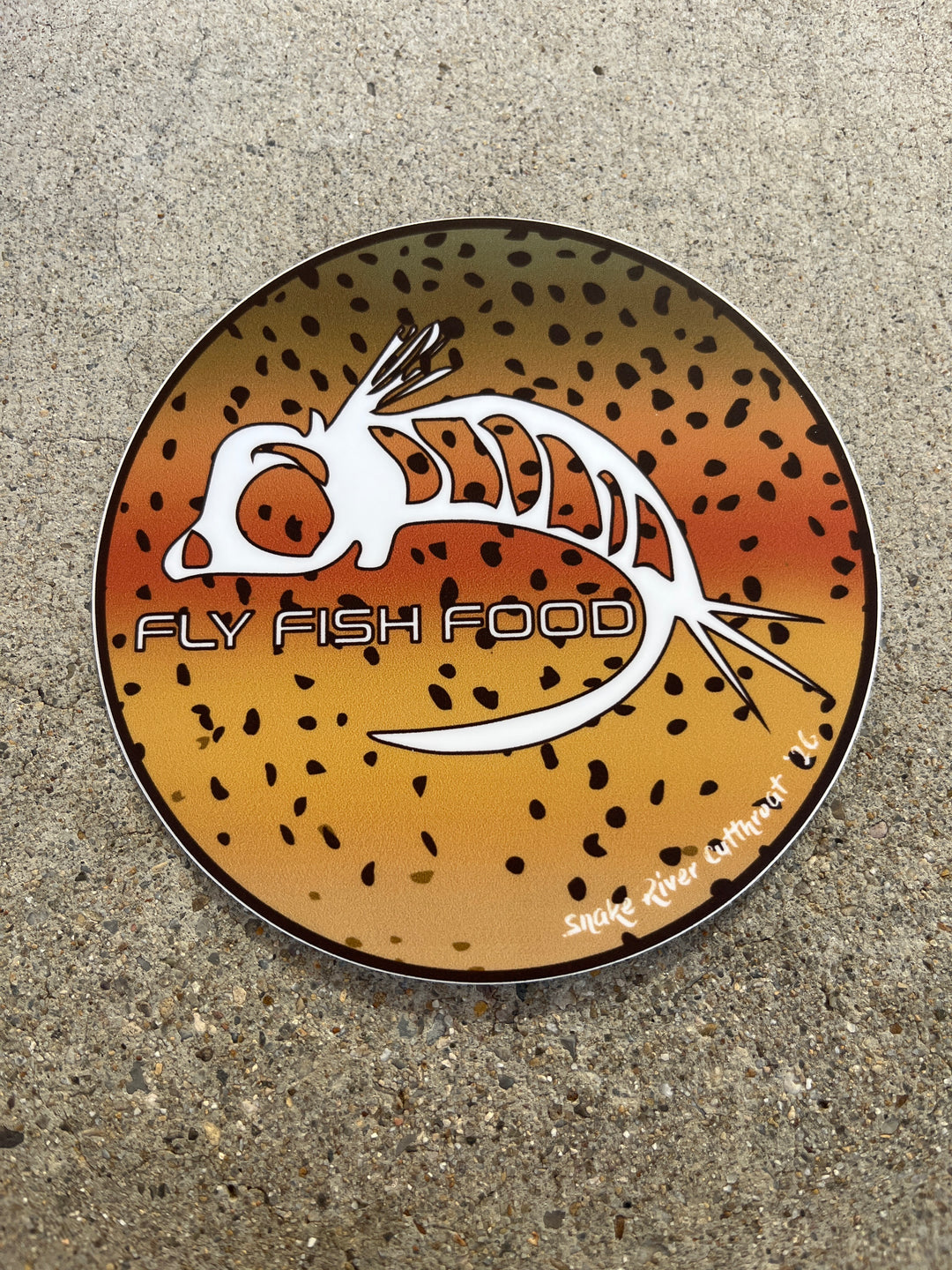 Fly Fish Food Sticker - Snake River Cutthroat (4")